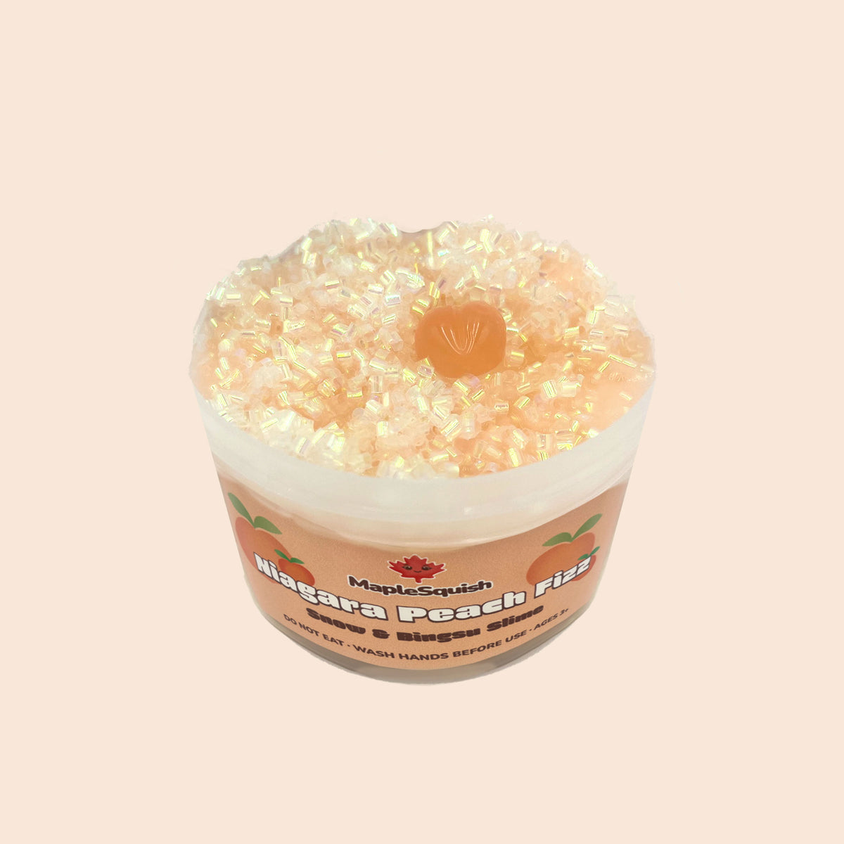 Niagara Peach Fizz Slime – Lollipop Art Lounge