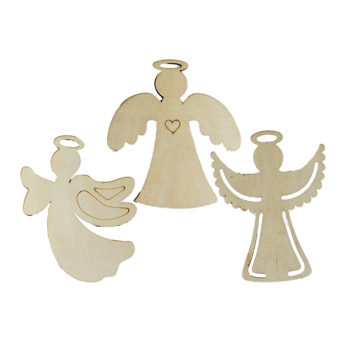 Angels Craft - Laser-cut Wood Shapes - Angel, 3-ct – Lollipop Art Lounge